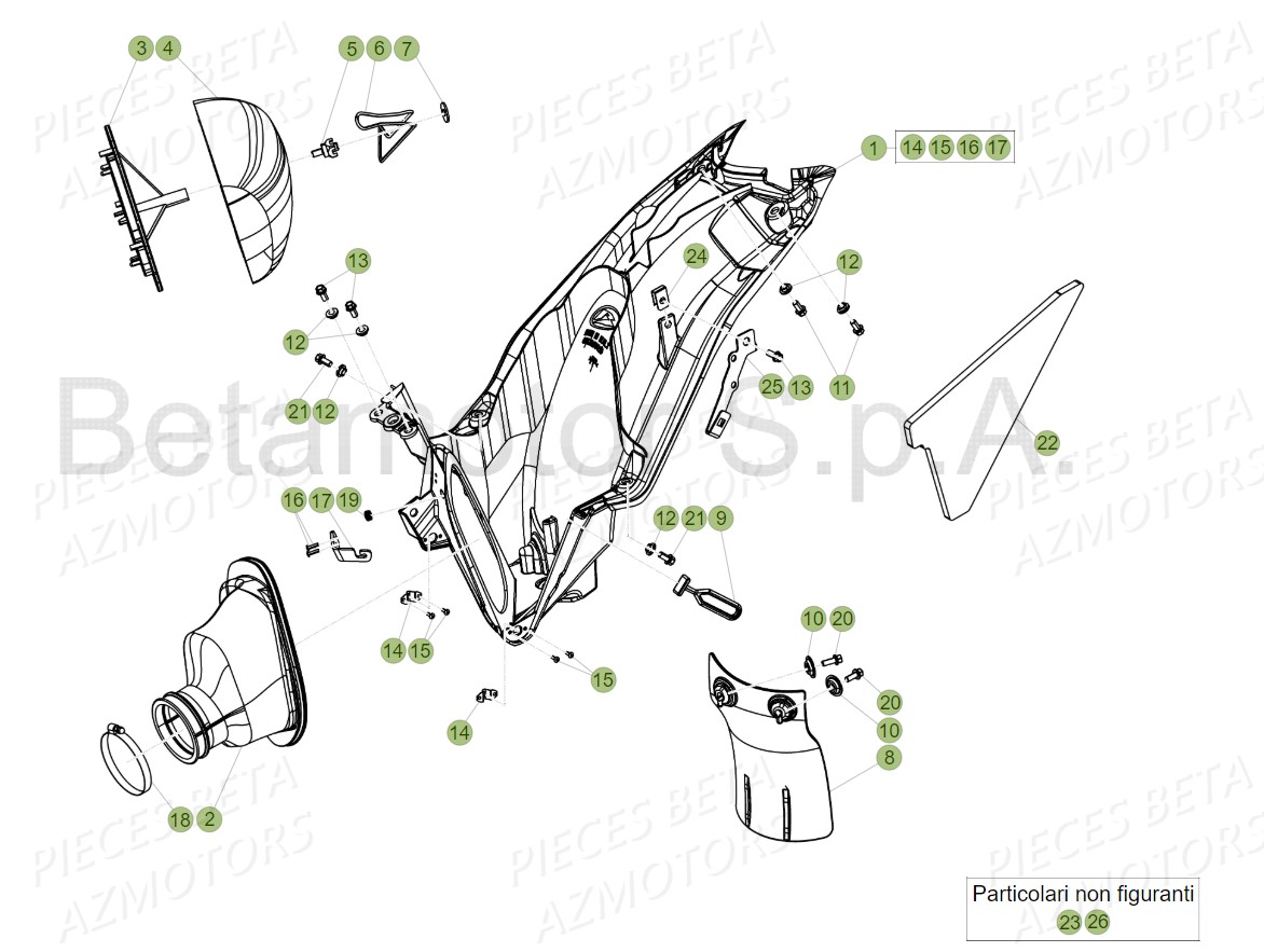 BOITIER-DU-FILTRE BETA Pieces BETA RR 200 2T - 2019