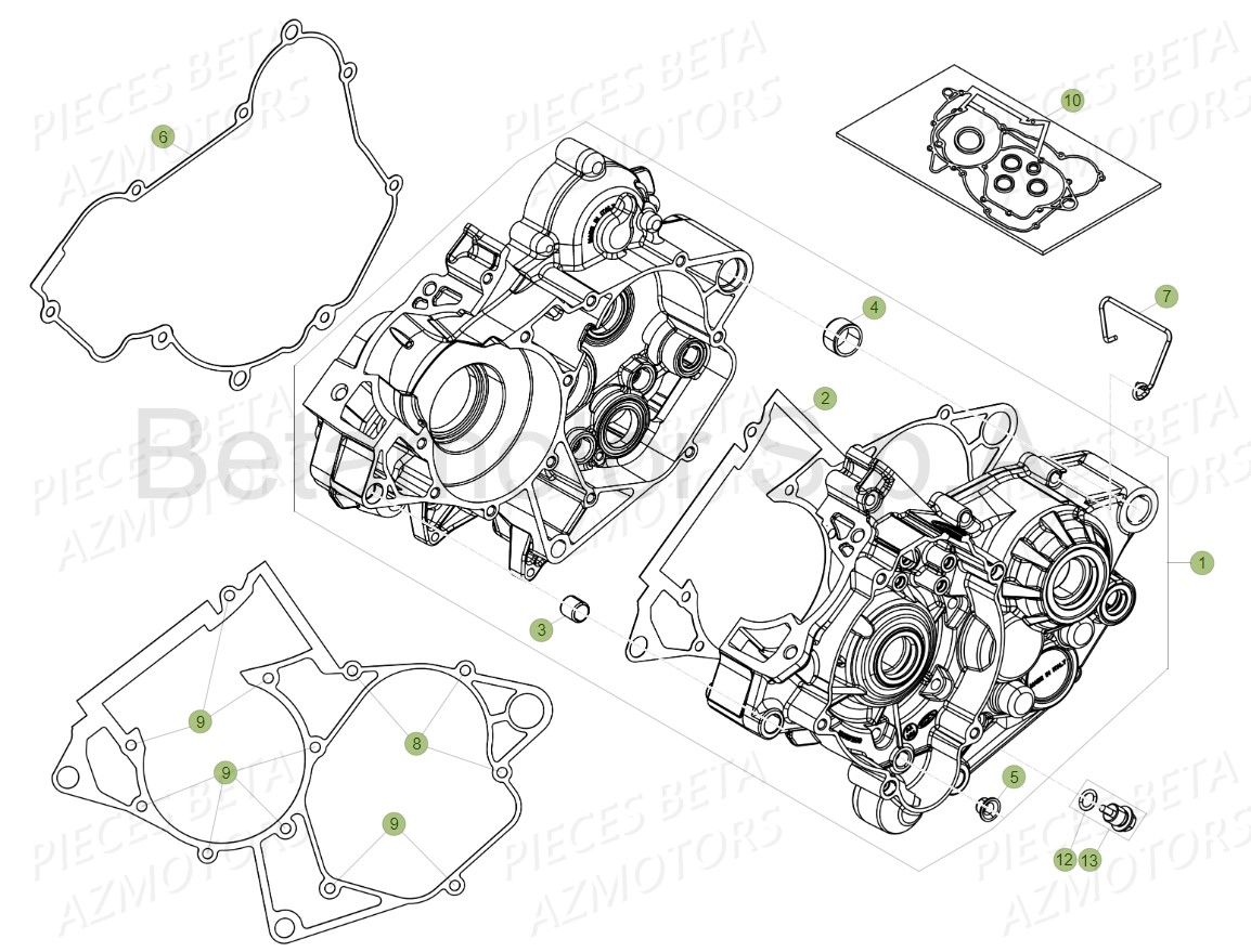 Carter Moteur BETA Pieces Beta RR 200 2T - 2019