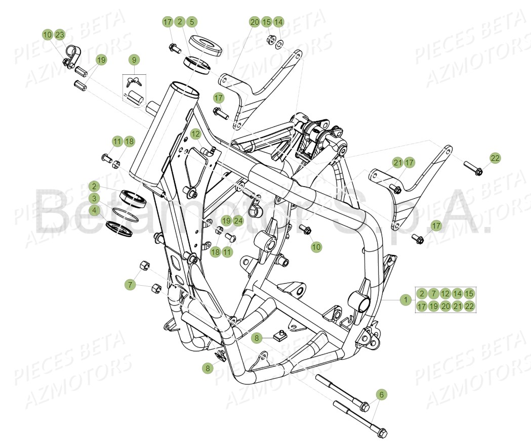 Chassis BETA Pieces Beta RR 200 2T - 2019
