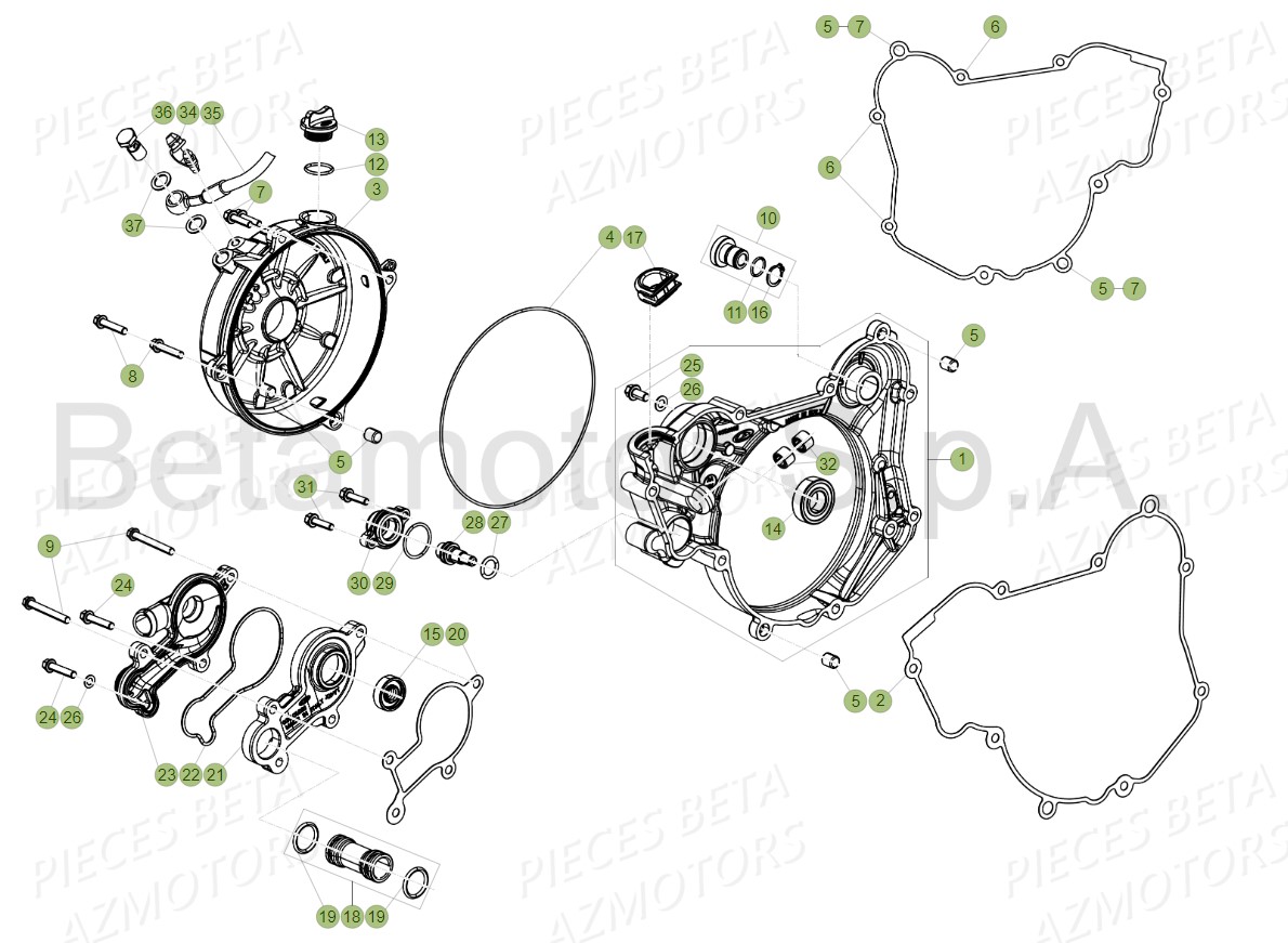 Couvercle Embrayage BETA Pieces Beta RR 200 2T - 2019