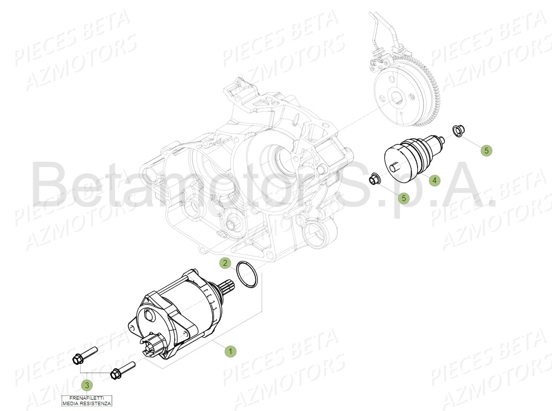 Demarreur BETA Pieces Beta RR 200 2T - 2019