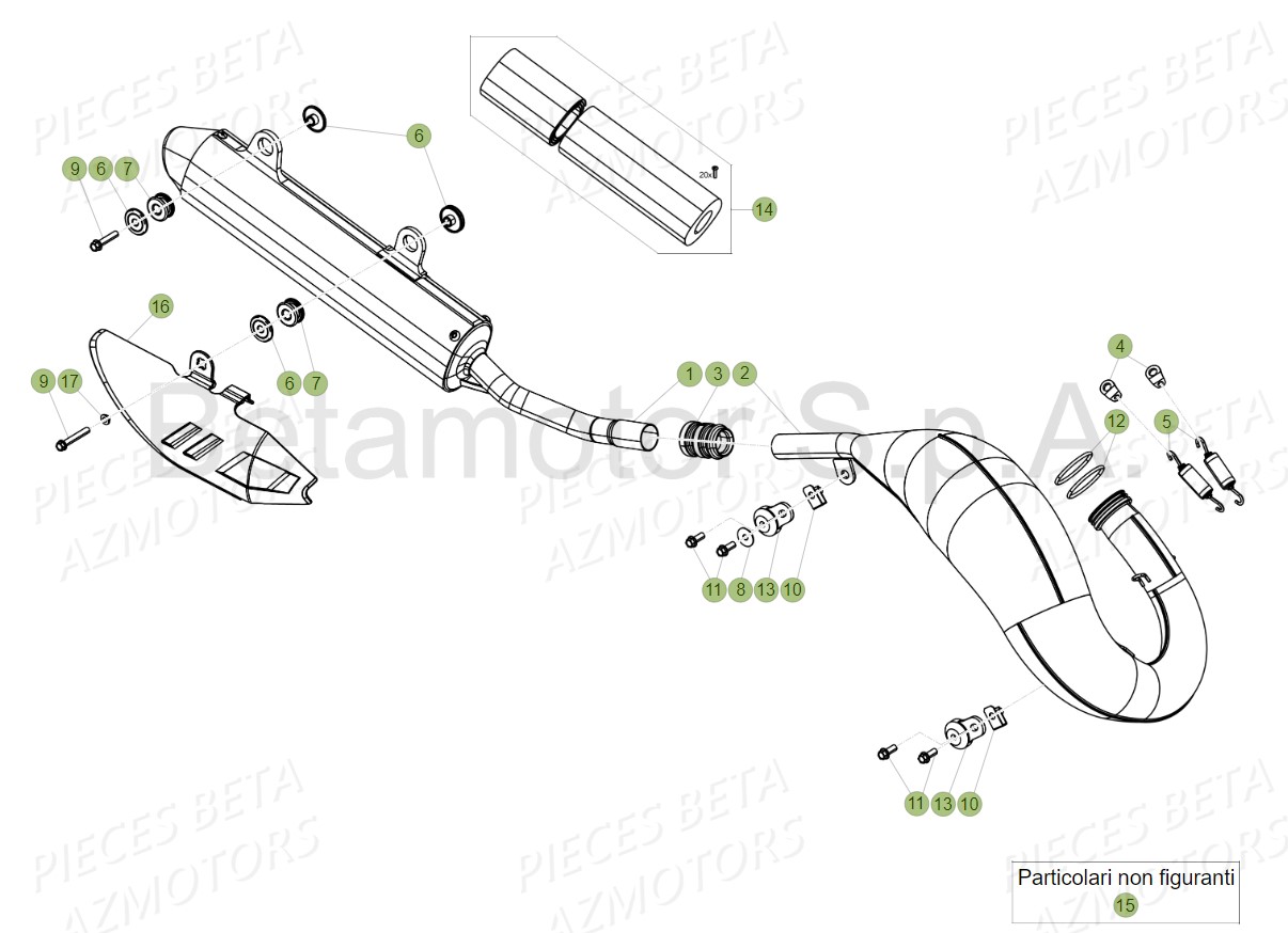 ECHAPPEMENT BETA Pieces BETA RR 200 2T - 2019