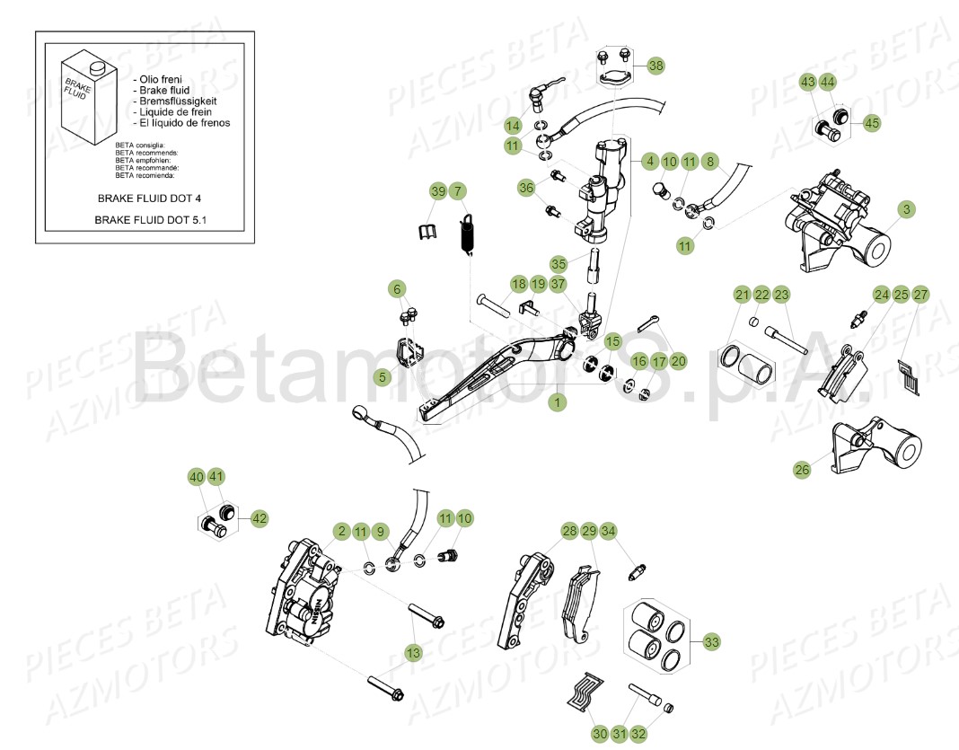 Freins BETA Pieces Beta RR 200 2T - 2019
