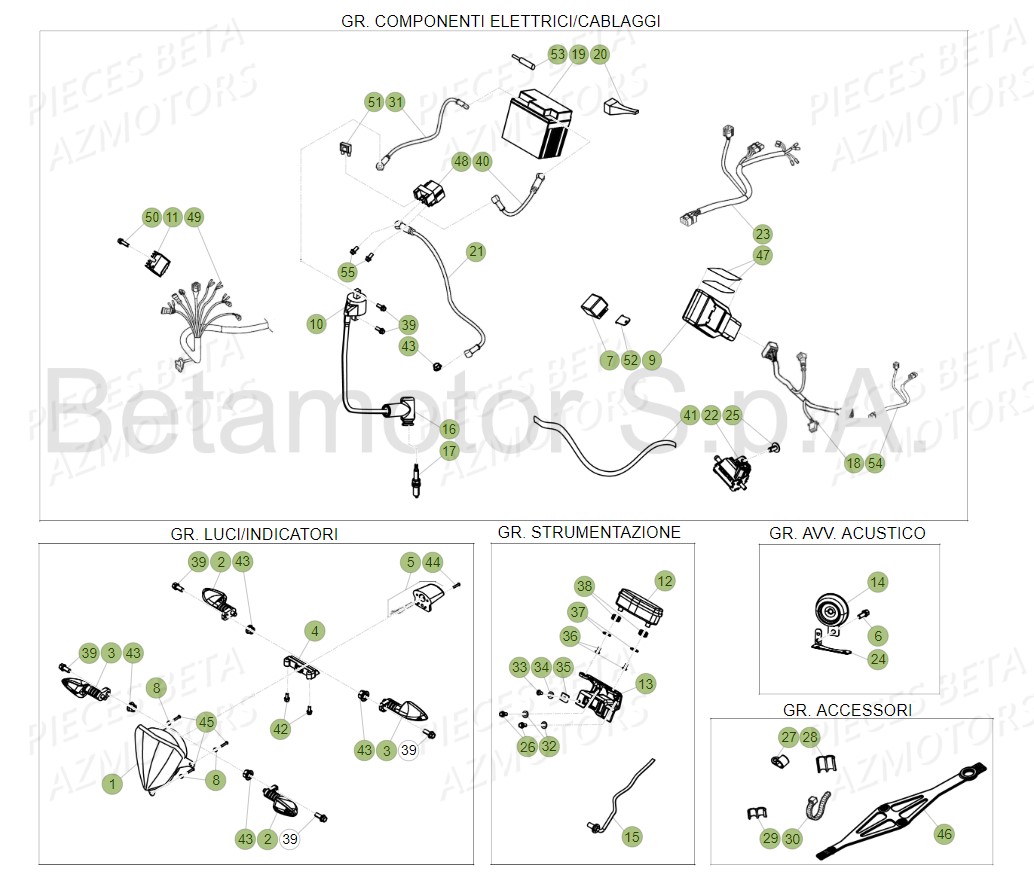Installation Electrique BETA Pieces Beta RR 200 2T - 2019