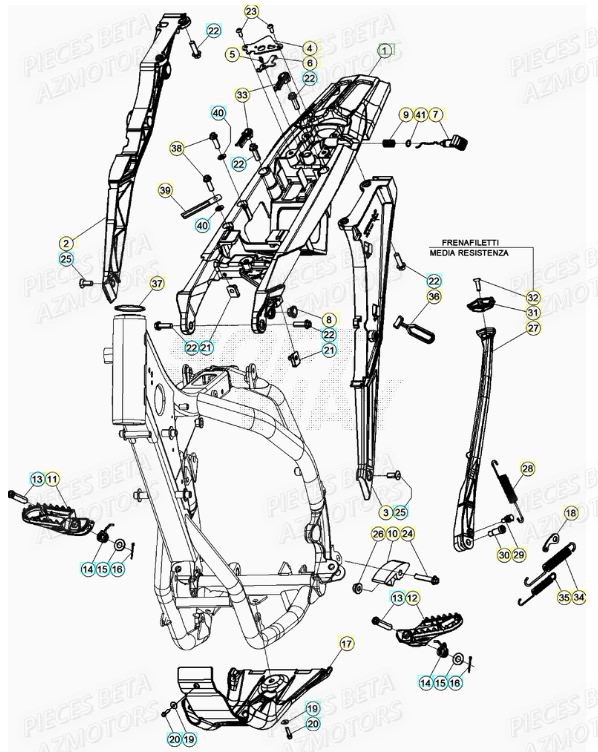 ACCESSOIRES_DU_CHASSIS BETA Pieces BETA RR 200 2T - 2020