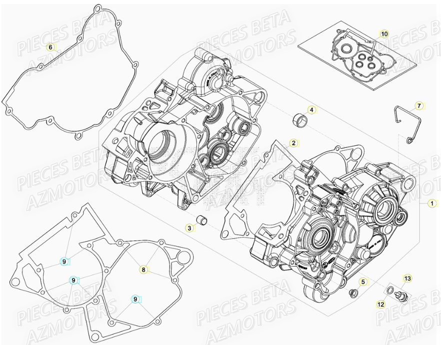 Carter Moteur BETA Pieces Beta RR 200 2T - 2020