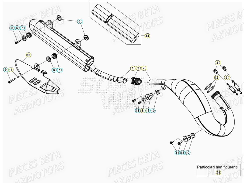 ECHAPPEMENT BETA Pieces BETA RR 200 2T - 2020