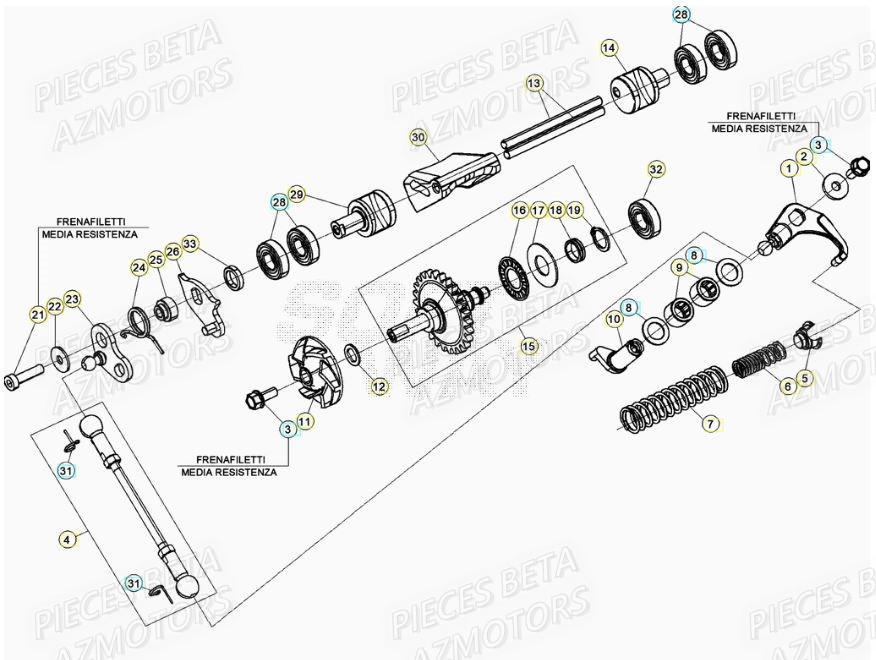 Refroidissement BETA Pieces Beta RR 200 2T - 2020