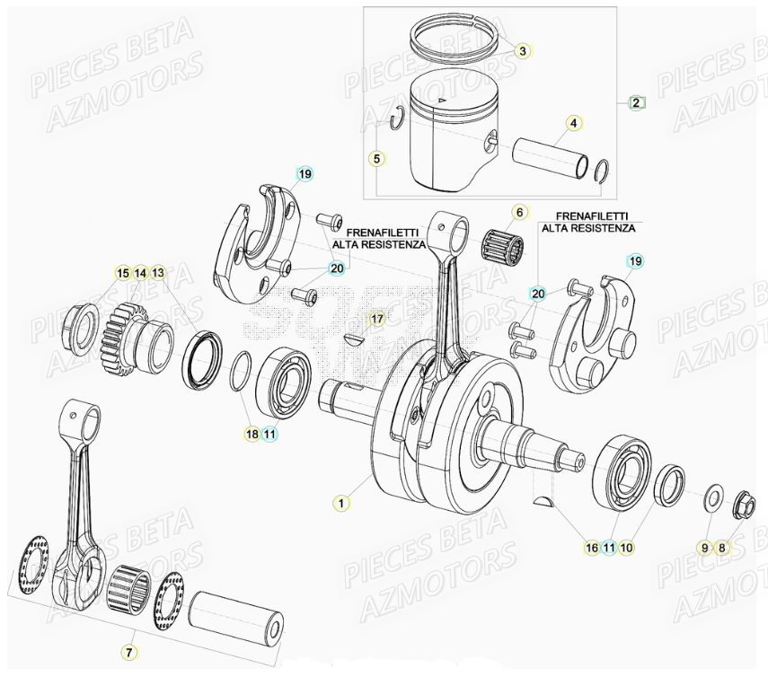 Vilebrequin BETA Pieces Beta RR 200 2T - 2020