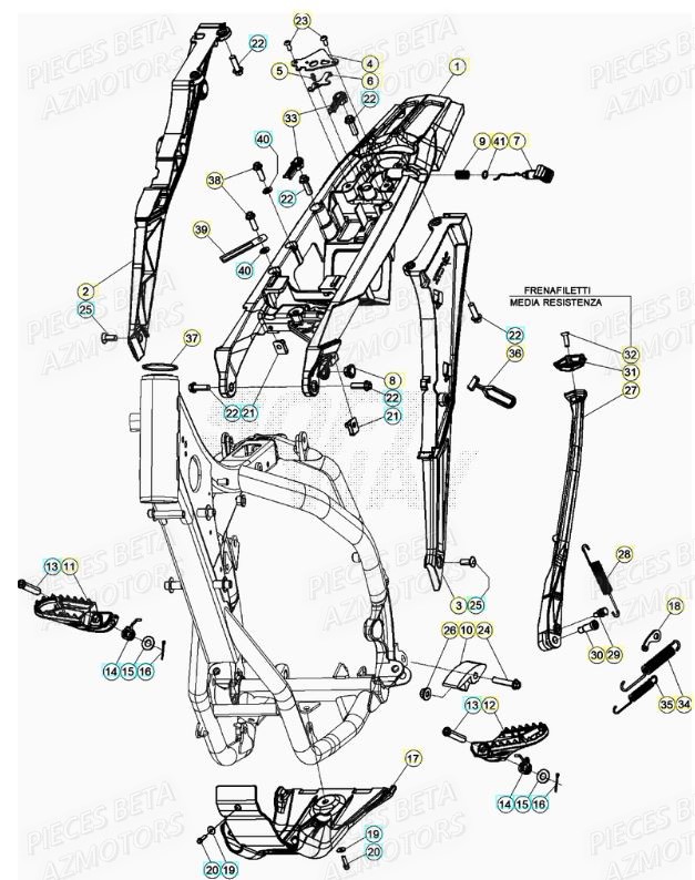 ACCESSOIRES DU CHASSIS pour RR 200 2T 2021