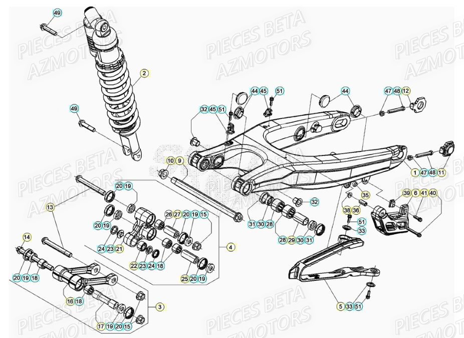 Bras Oscillant BETA Pieces Beta RR 200 2T - 2021