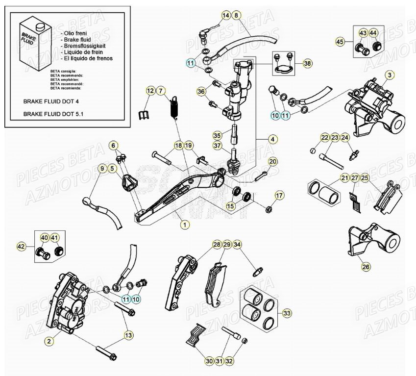 Freins BETA Pieces Beta RR 200 2T - 2021
