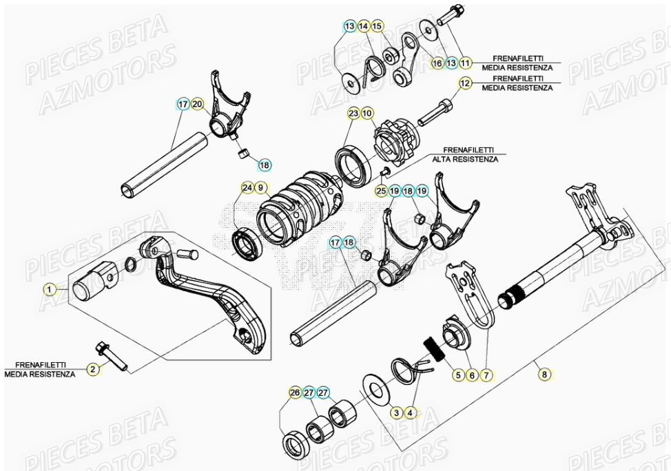 SELECTEUR_DE_VITESSES BETA Pieces BETA RR 200 2T - 2021