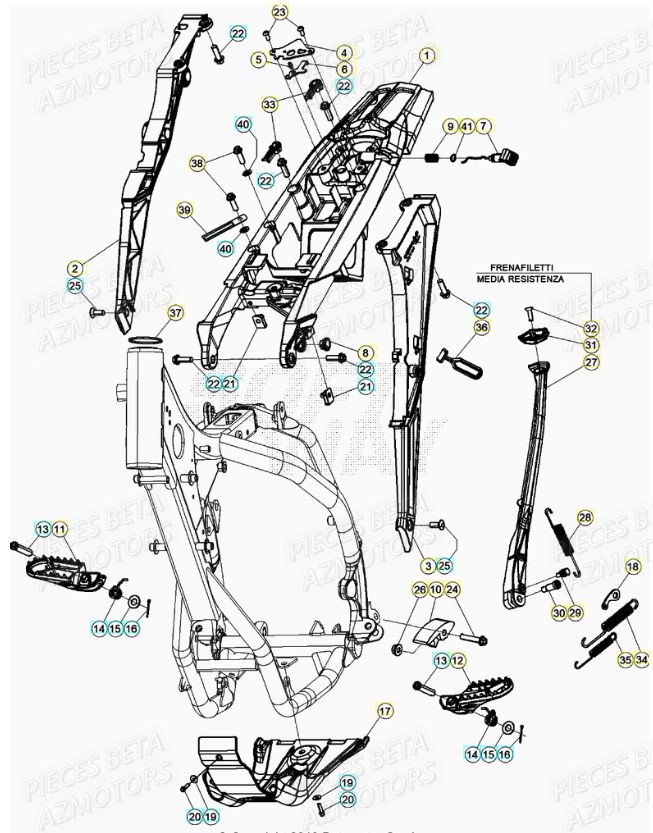 ACCESSOIRES DU CHASSIS BETA RR 200 2T 2022