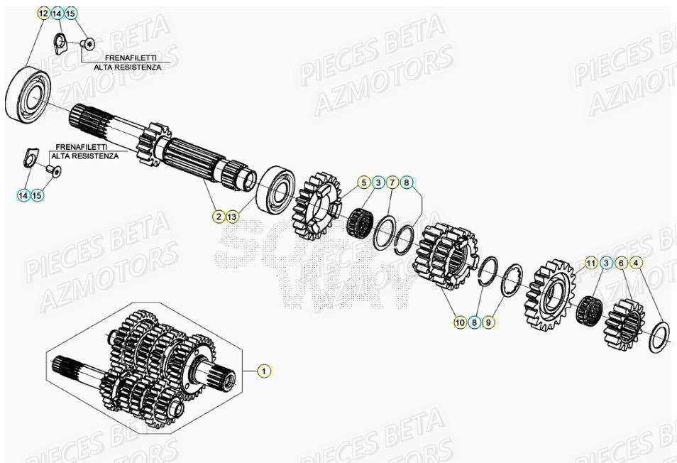 Boite A Vitesses BETA Pieces Beta RR 200 2T - 2022