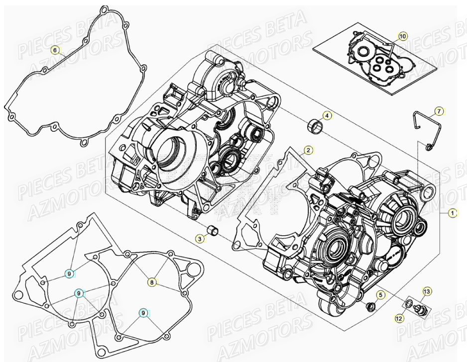Carter Moteur BETA Pieces Beta RR 200 2T - 2022