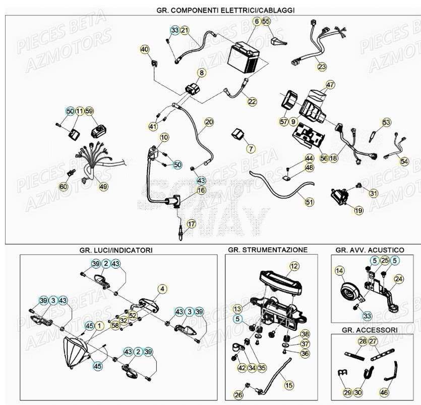 EQUIPEMENT_ELECTRIQUE BETA Pieces BETA RR 200 2T - 2022