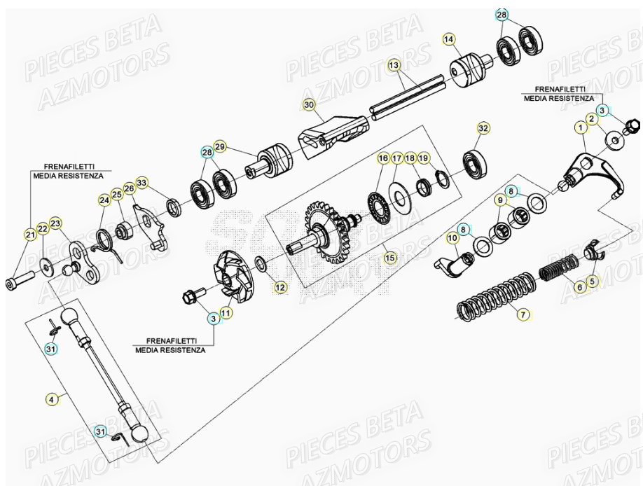 Refroidissement BETA Pieces Beta RR 200 2T - 2022
