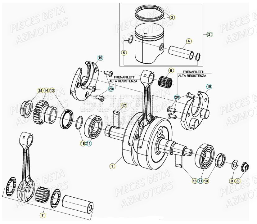 Vilebrequin BETA Pieces Beta RR 200 2T - 2022