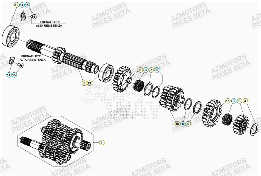 Boite A Vitesses BETA Pieces Beta RR 200 2T - 2023