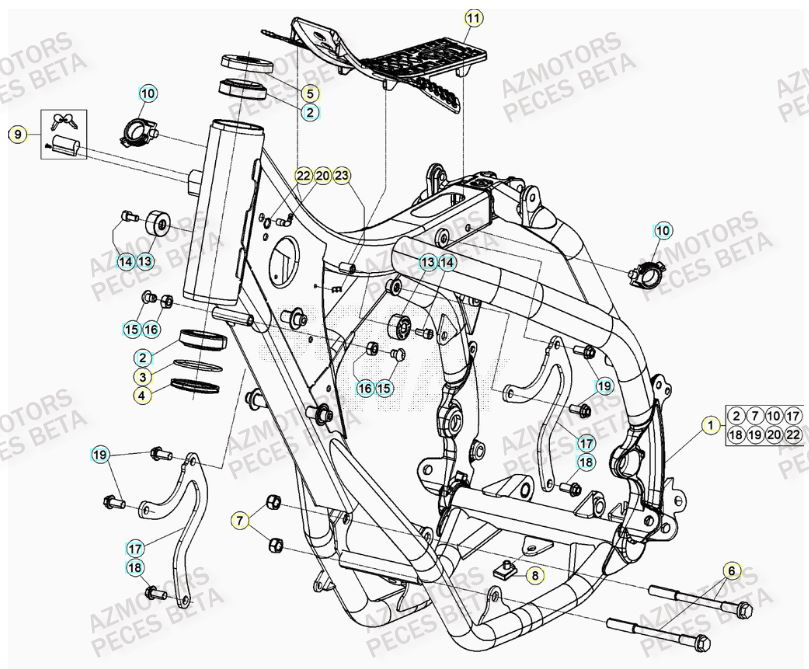Chassis BETA Pieces Beta RR 200 2T - 2023