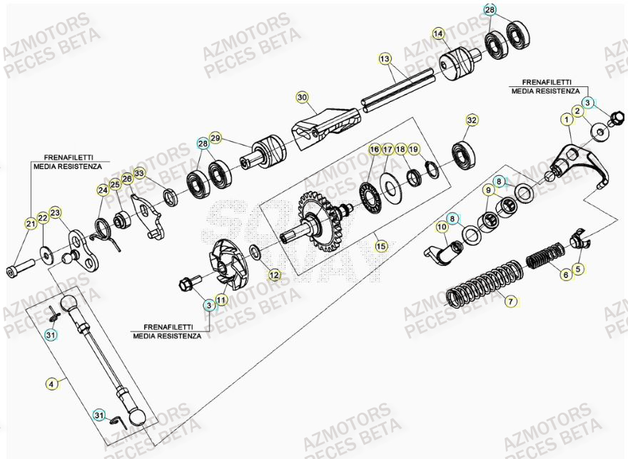 Culbuteur BETA Pieces Beta RR 200 2T - 2023