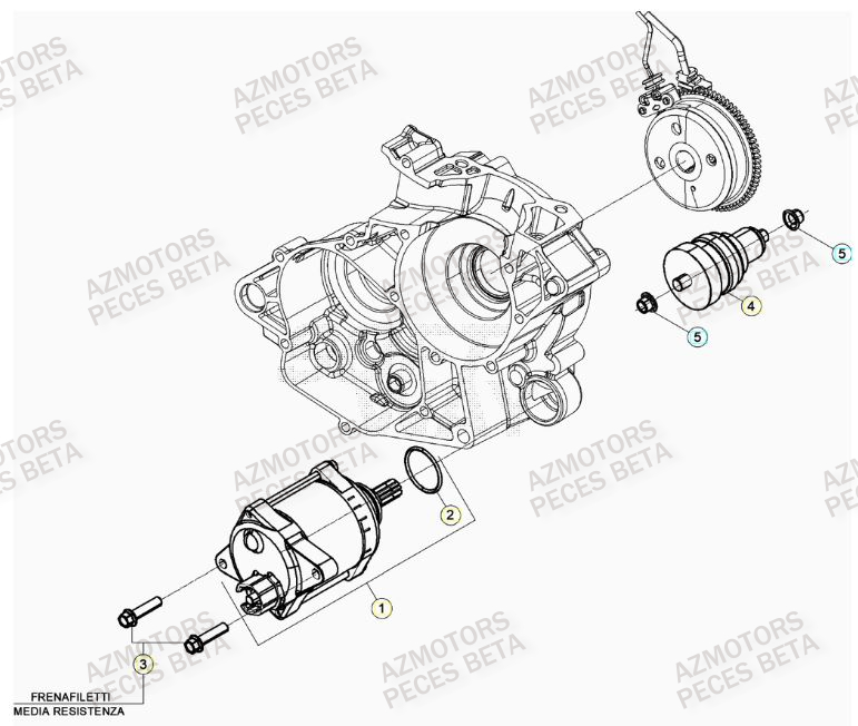 Demarreur BETA Pieces Beta RR 200 2T - 2023