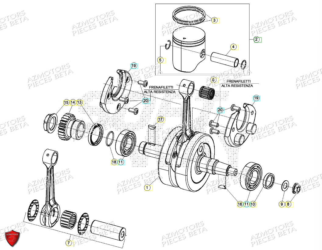 VILEBREQUIN PISTON CONTRE ARBRE BETA RR 200 2T 2024