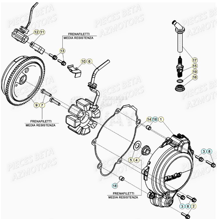 Allumage BETA Pièces RR 200 RACING 2T - 2021