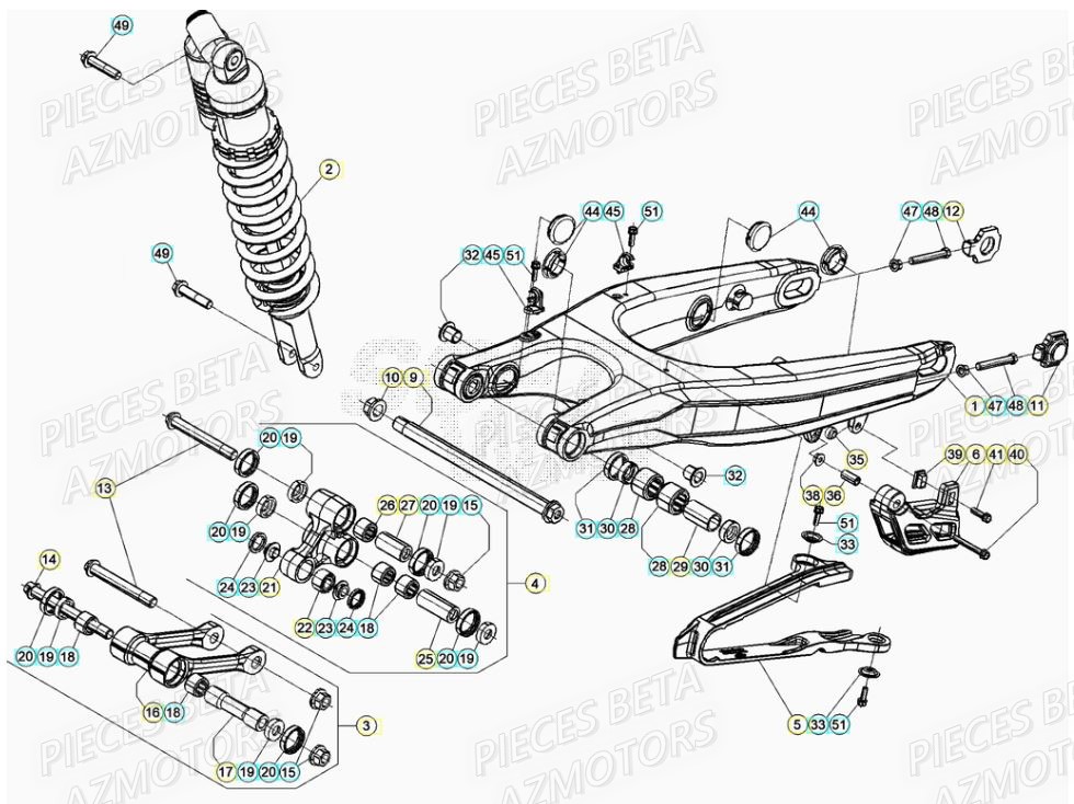 BRAS OSCILLANT BETA RR 200 RACING 2T 21