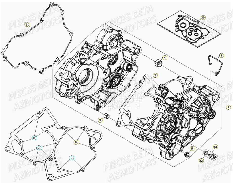 CARTER MOTEUR BETA RR 200 RACING 2T 21