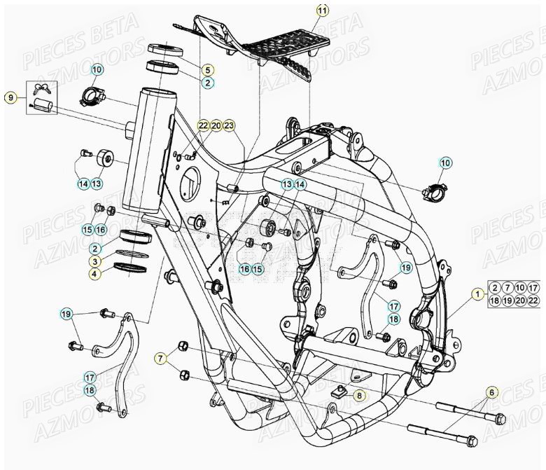 Chassis BETA Pièces RR 200 RACING 2T - 2021
