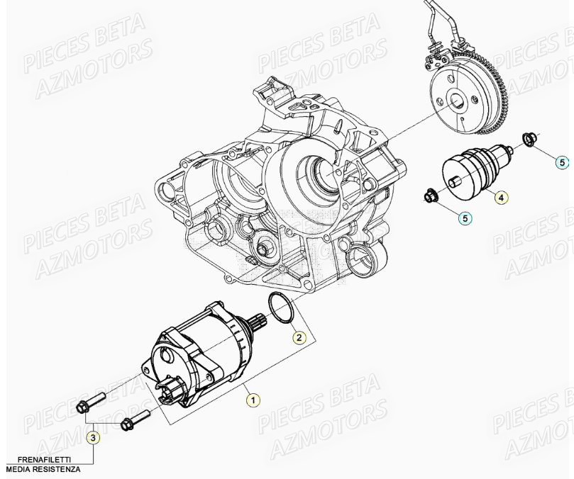 Demarreur BETA Pièces RR 200 RACING 2T - 2021