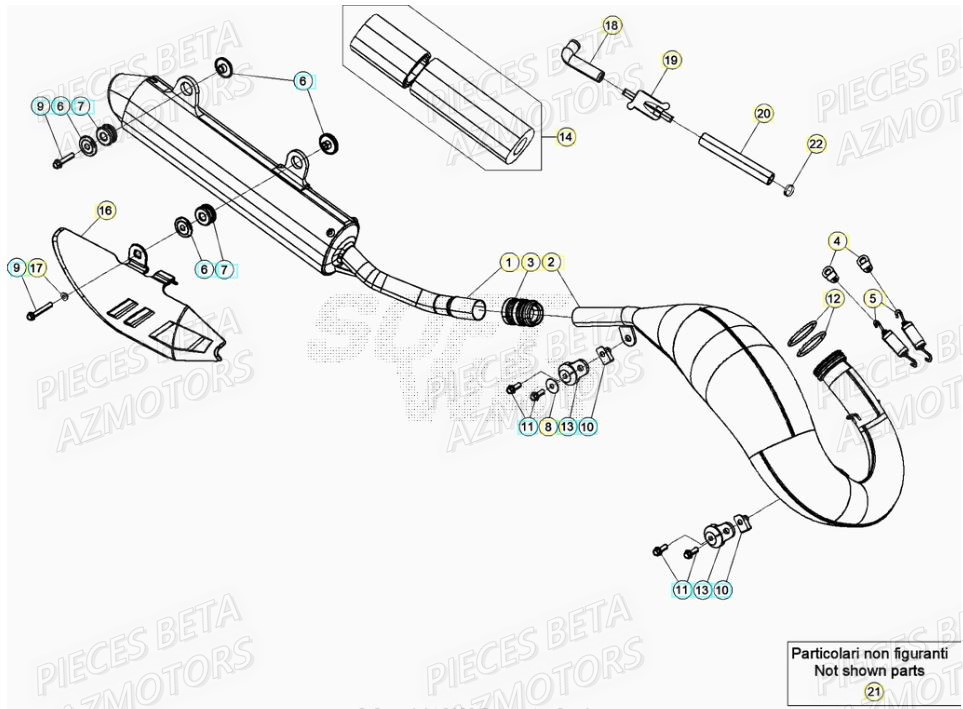 ECHAPPEMENT pour RR 200 RACING 2T 21