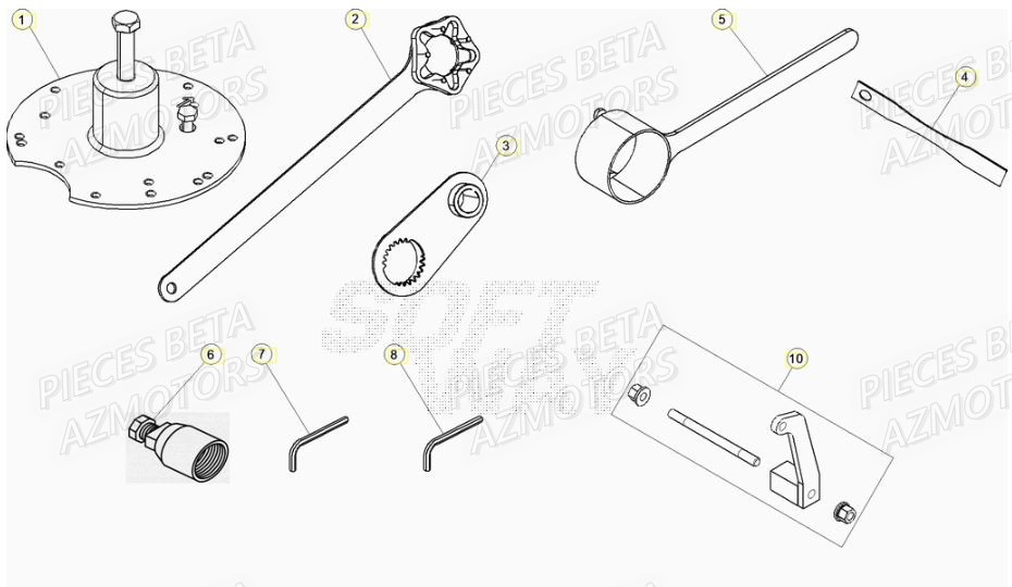 Outils BETA Pièces RR 200 RACING 2T - 2021