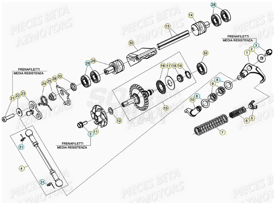 Refroidissement BETA Pièces RR 200 RACING 2T - 2021