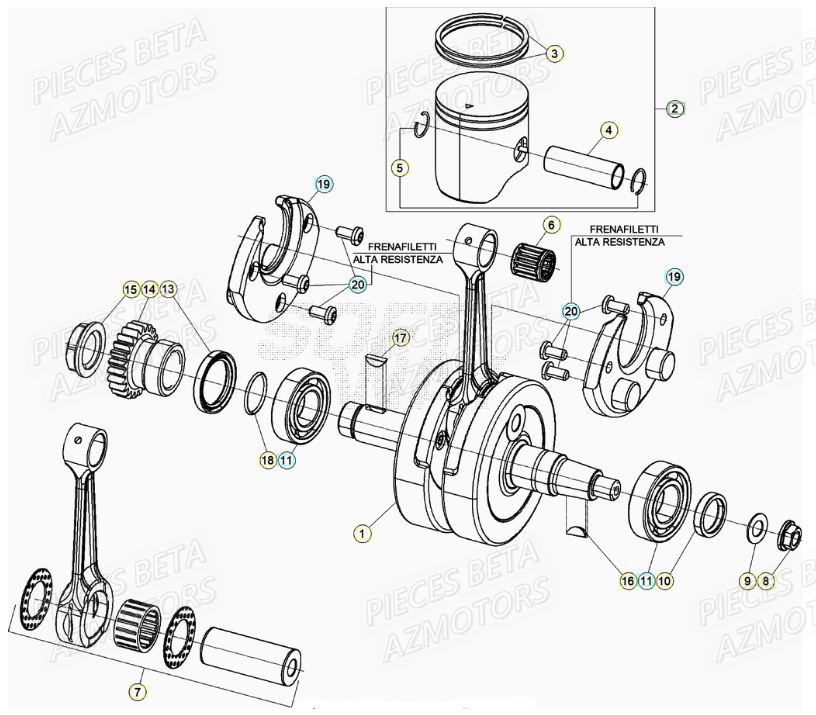 VILEBREQUIN BETA Pièces Beta RR 200 RACING 2T - 2021