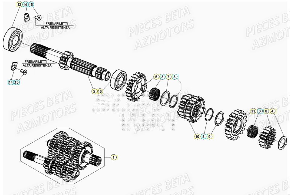 Boite A Vitesses BETA Pièces RR 200 RACING 2T - 2022