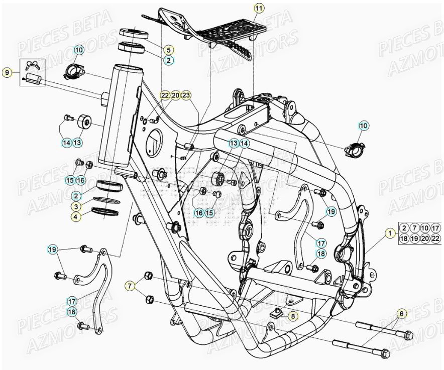 Chassis BETA Pièces RR 200 RACING 2T - 2022