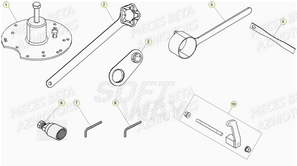 Outils BETA Pièces RR 200 RACING 2T - 2022