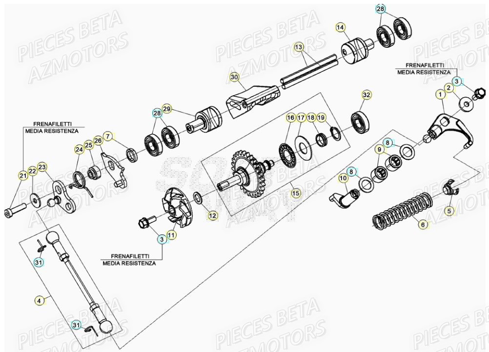 Refroidissement BETA Pièces RR 200 RACING 2T - 2022