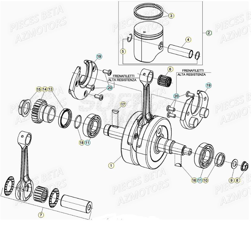 VILEBREQUIN BETA Pièces Beta RR 200 RACING 2T - 2022