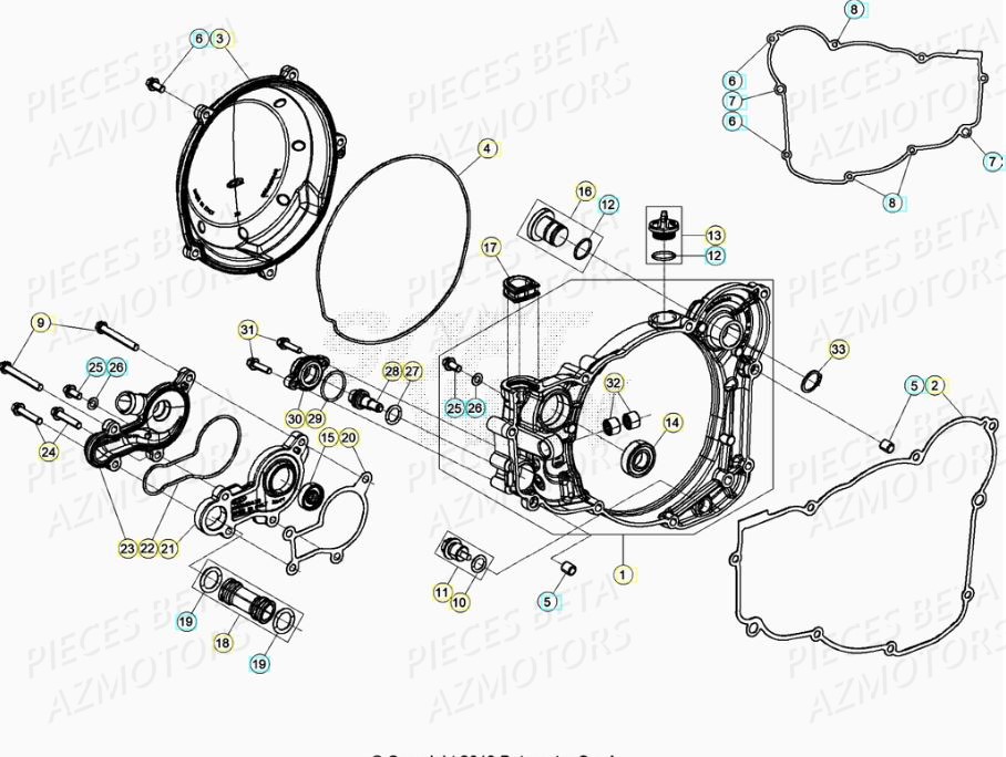 Couvercle Embrayage Pompe A Eau BETA 