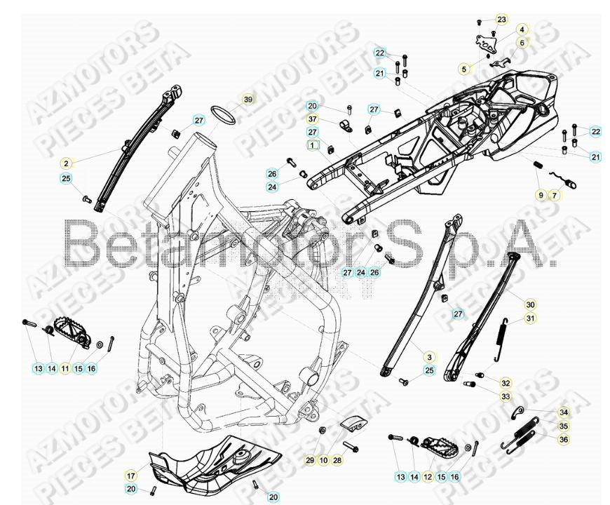 ACCESSOIRES_DU_CHASSIS BETA Pieces BETA RR 2T 250 - (2018)