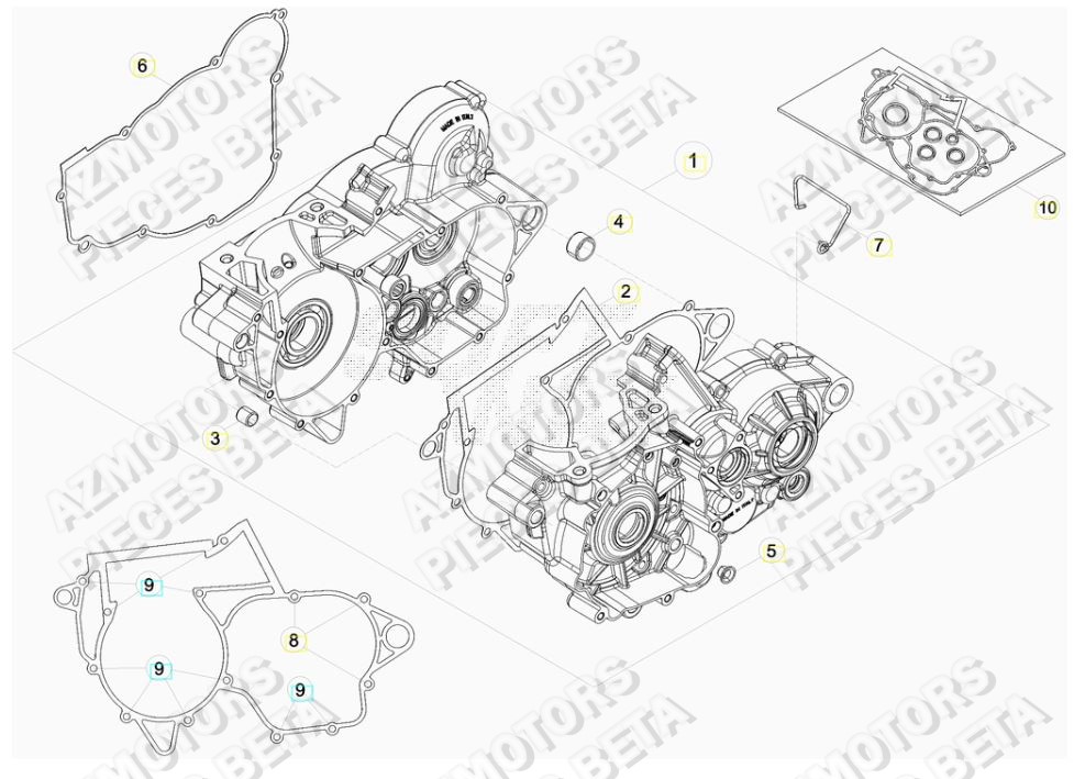 CARTER MOTEUR pour RR 250 2T MY18