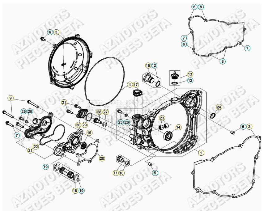 Couvercle Embrayage BETA Pieces BETA RR 2T 250 - (2018)