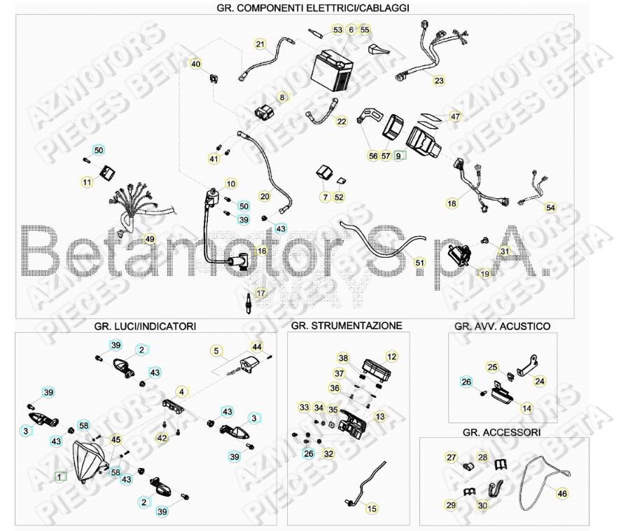 Equipement Electrique BETA Pieces BETA RR 2T 250 - (2018)