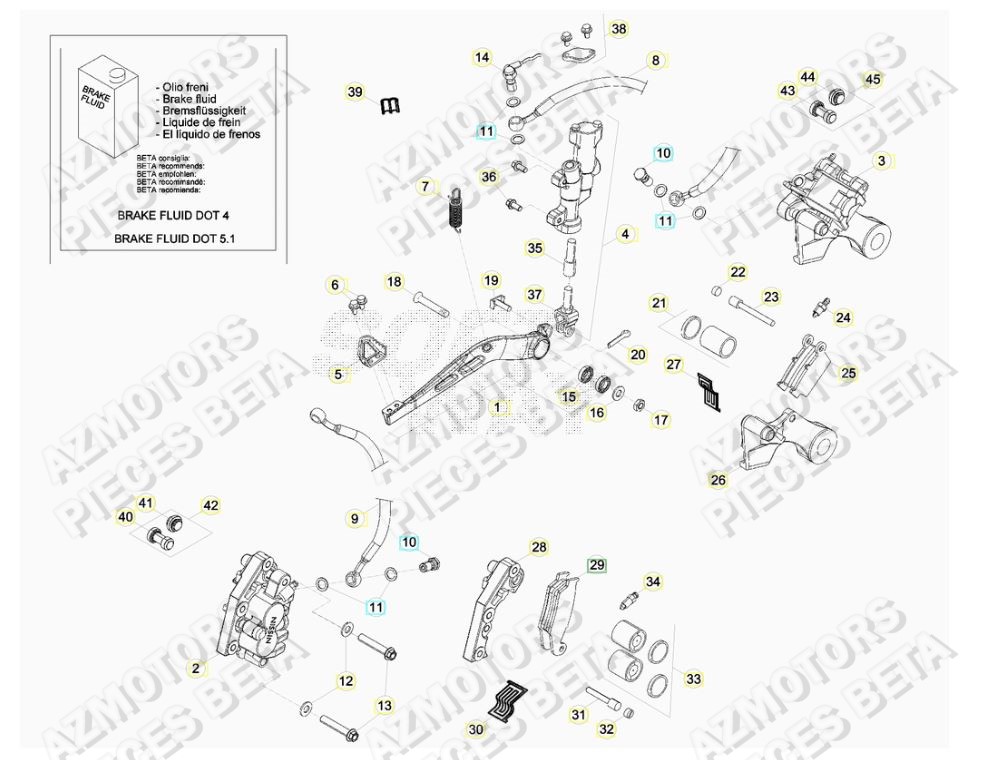 FREINS BETA Pieces BETA RR 2T 250 - (2018)