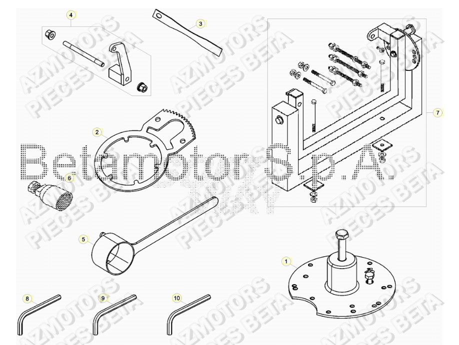 Outils BETA Pieces BETA RR 2T 250 - (2018)