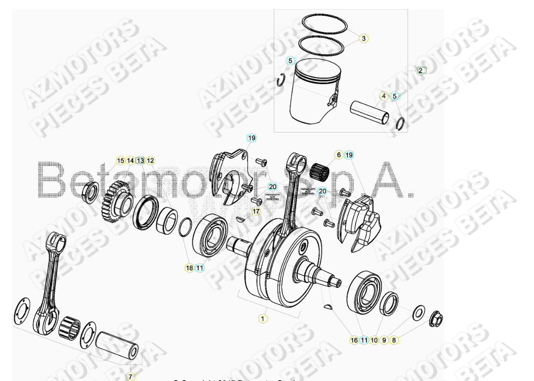 Vilebrequin BETA Pieces BETA RR 2T 250 - (2018)